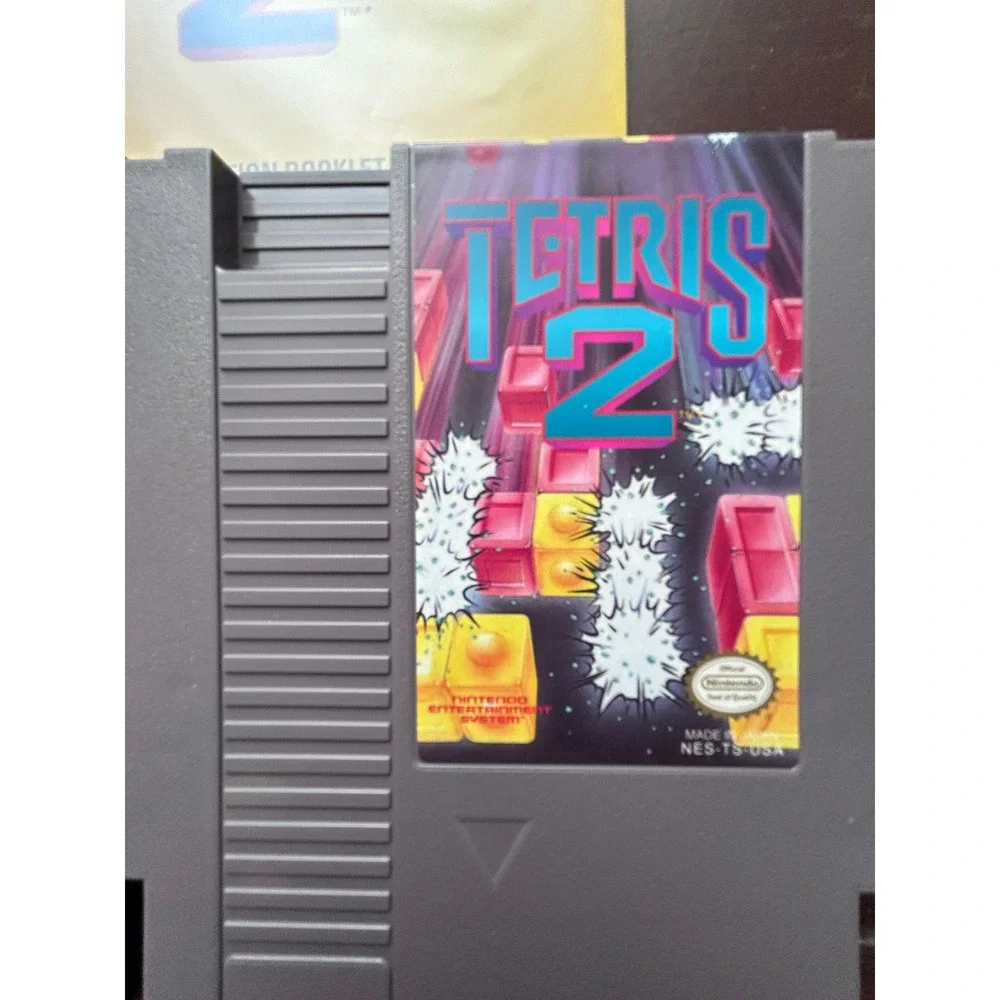 Nintendo NES Tetris 2 Game Cartridge with Manual and Dust Sleeve NES-TS-USA